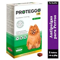 Antipulga Masticable Proteggo para Perros de 2 - 4.5 kg